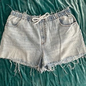 Paper Bag Denim Shorts